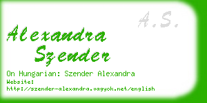 alexandra szender business card